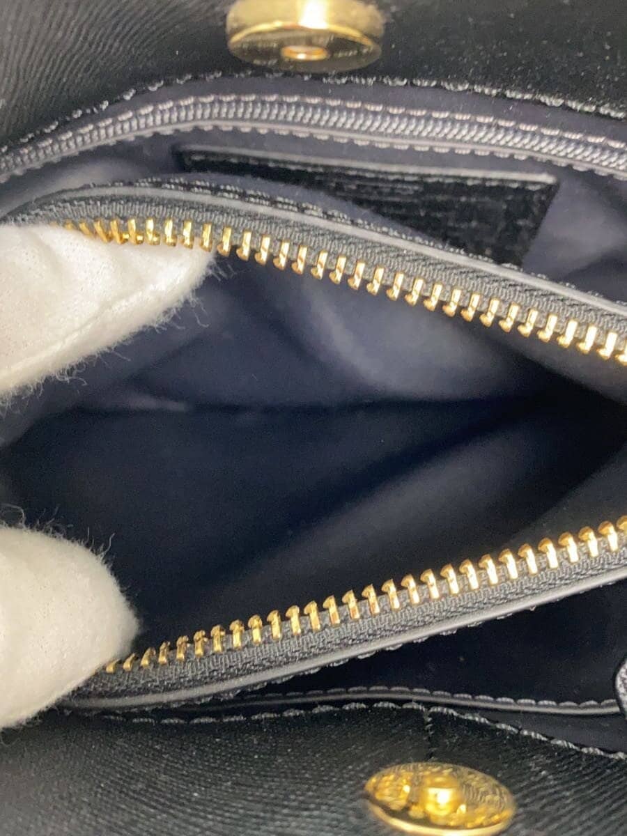 COACH Handbag Leather Black Solid Color L1380 7