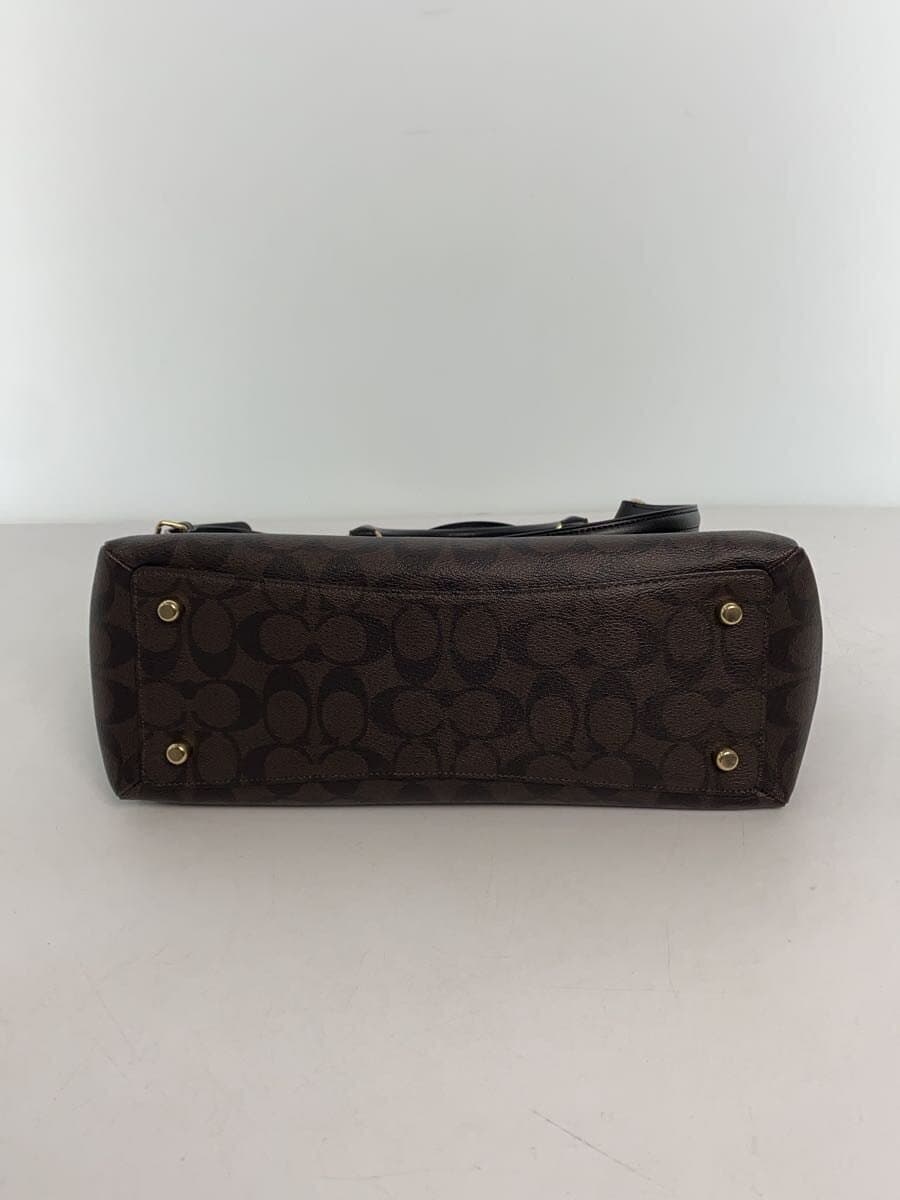 COACH Sage Carryall_Signature_Black Leather -- BRW All-Over Print F29683 4