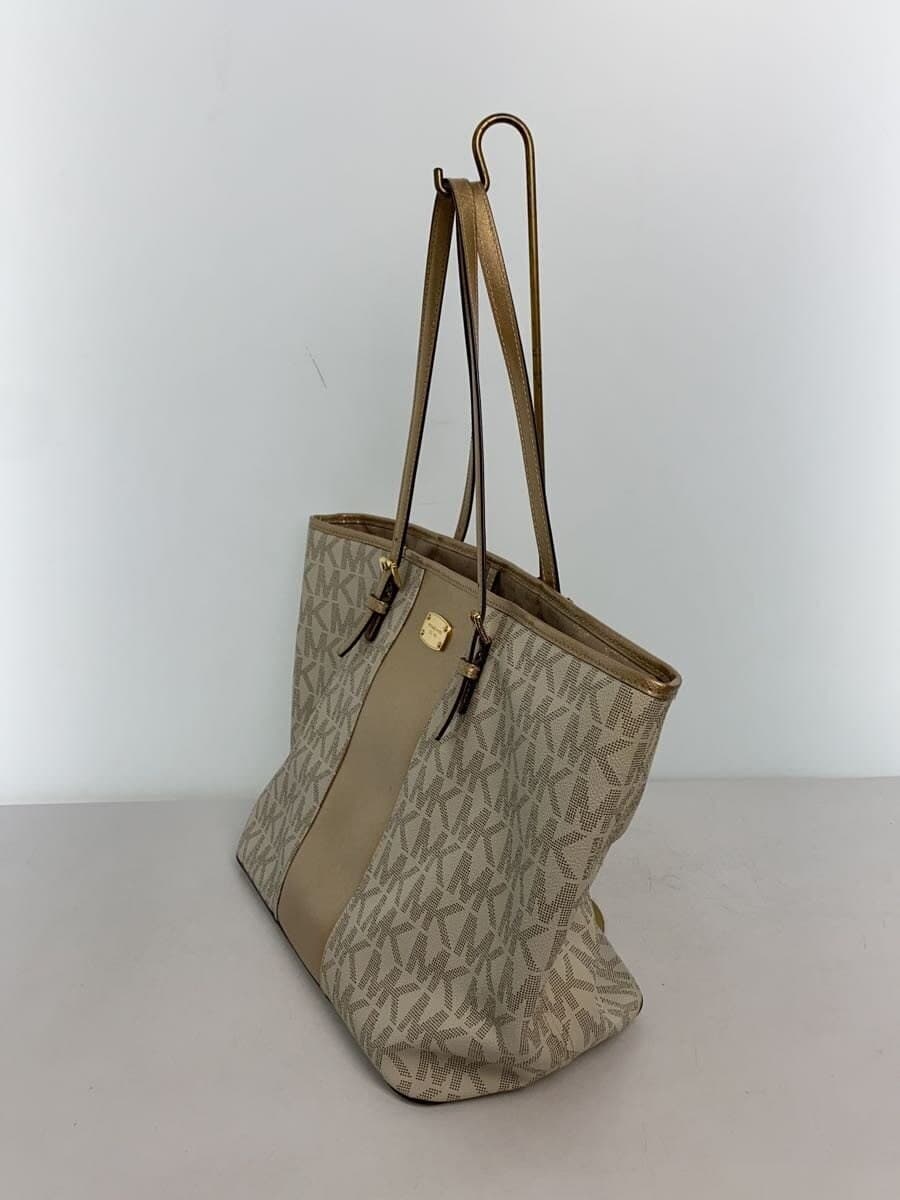 MICHAEL KORS Tote Bag Leather BEG All-over Print 35H6MM0T2B 2