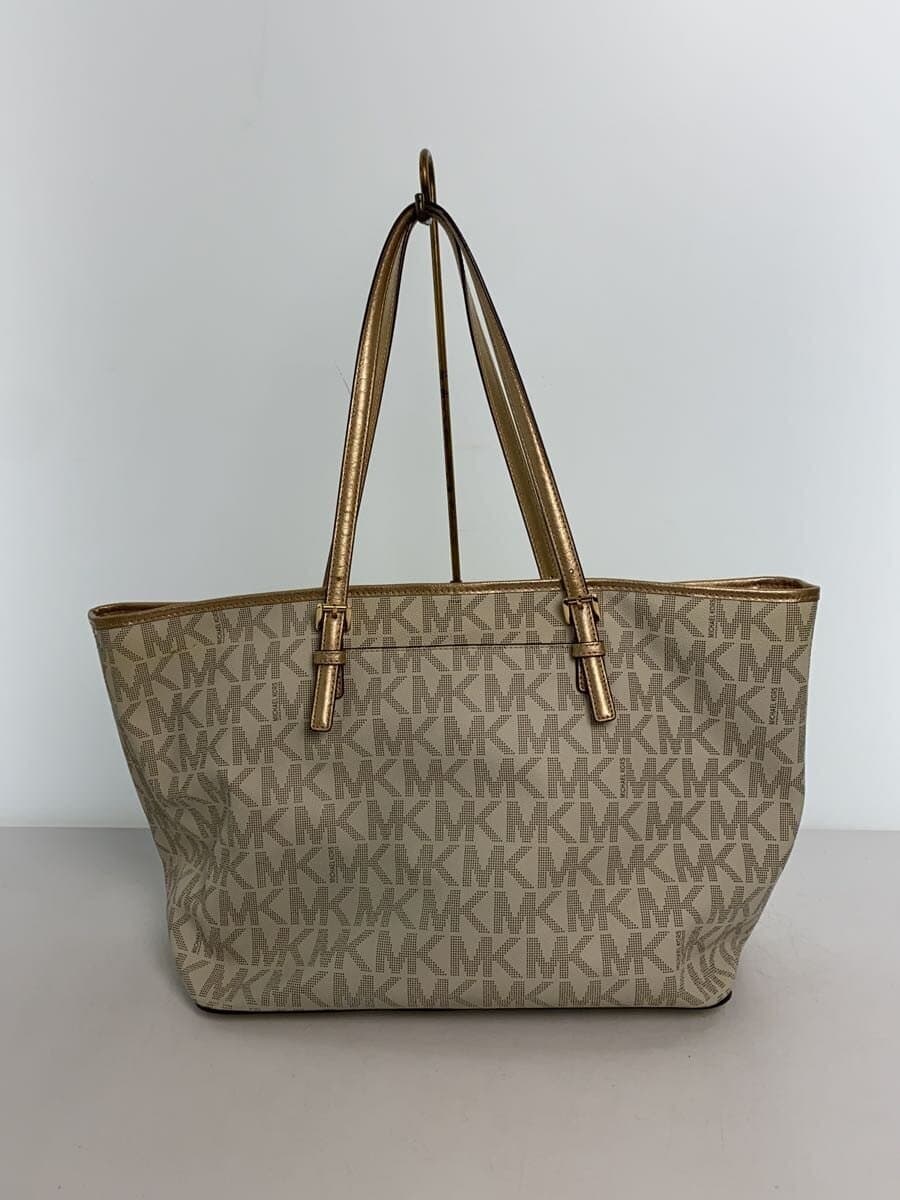 MICHAEL KORS Tote Bag Leather BEG All-over Print 35H6MM0T2B 3