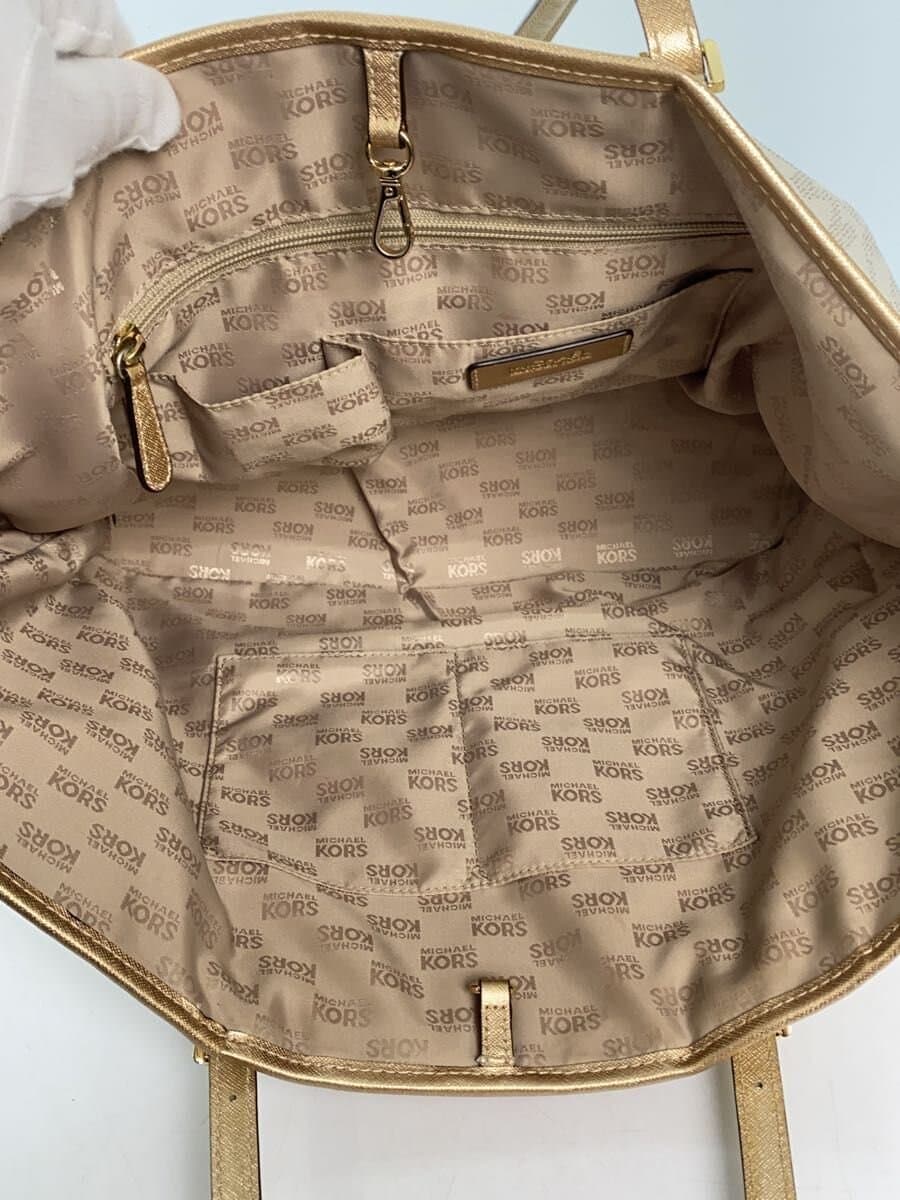 MICHAEL KORS Tote Bag Leather BEG All-over Print 35H6MM0T2B 6