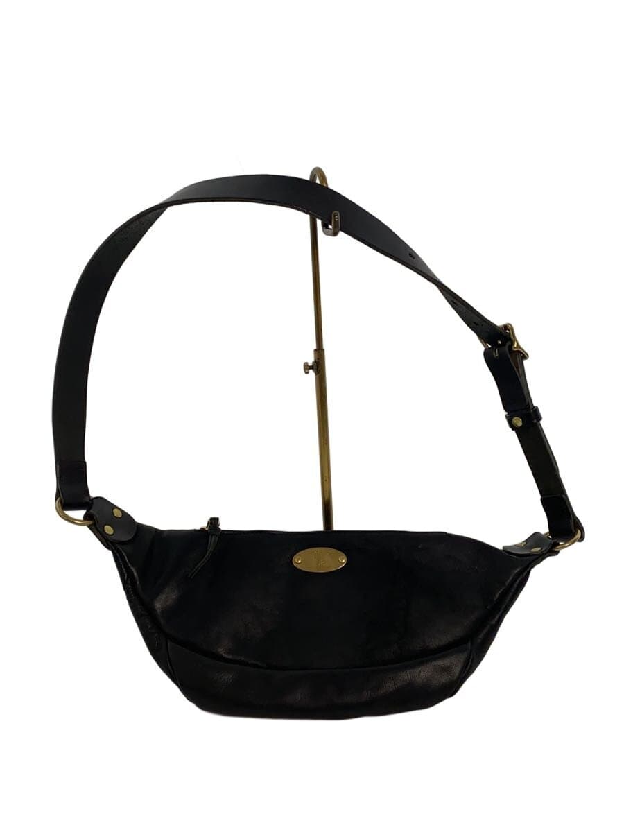 SLOW Leather Body Bag Cowhide Black