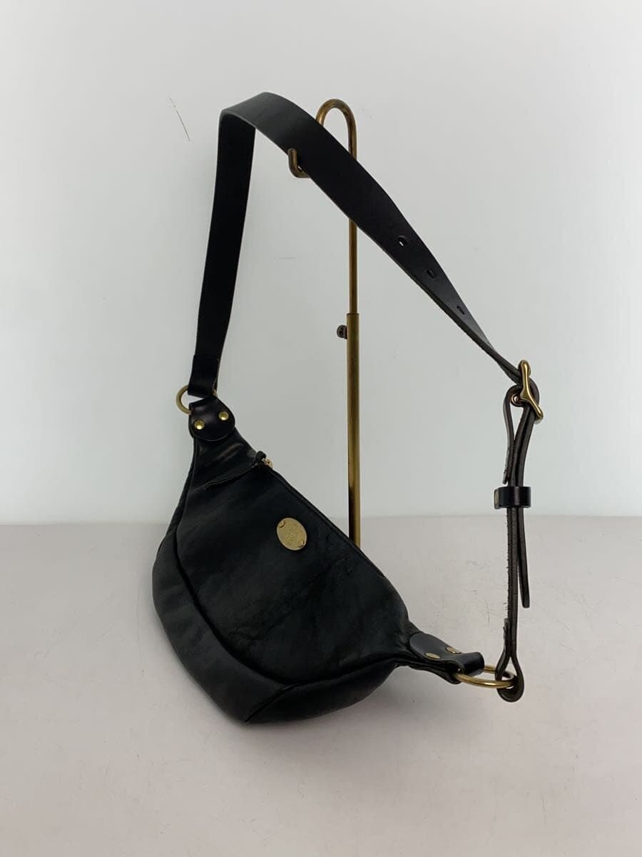 SLOW Leather Body Bag Cowhide Black 2