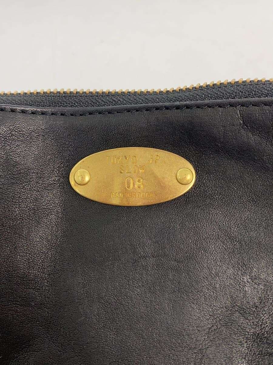 SLOW Leather Body Bag Cowhide Black 5