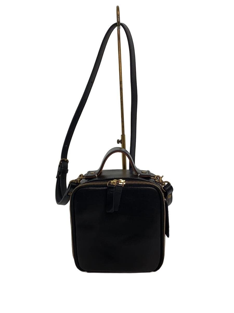 TIDEWAYWOODY HOUSE Shoulder Bag Leather Black Solid Color
