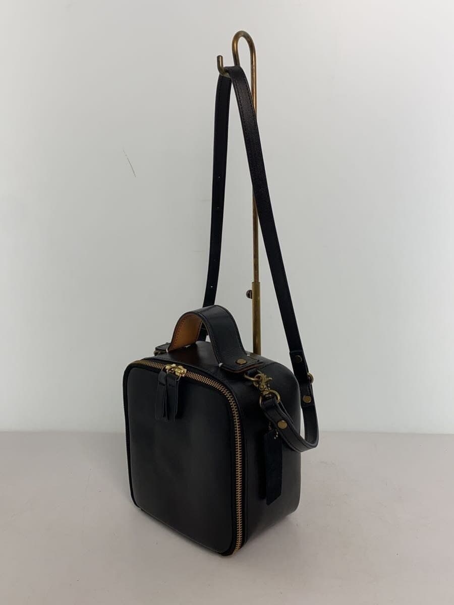 TIDEWAYWOODY HOUSE Shoulder Bag Leather Black Solid Color 2