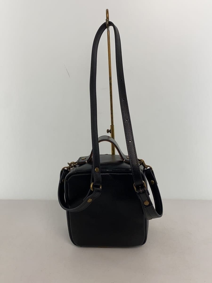 TIDEWAYWOODY HOUSE Shoulder Bag Leather Black Solid Color 3