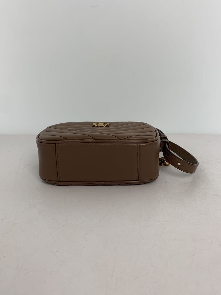 TORY BURCH Kirashebron Camera Shoulder Bag Leather BRW 4