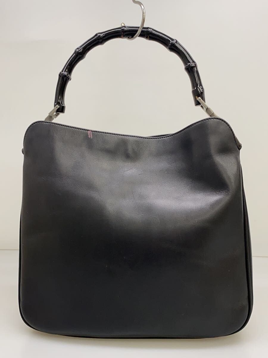 GUCCI Shoulder Bag_Bamboo Rayon BLK 3