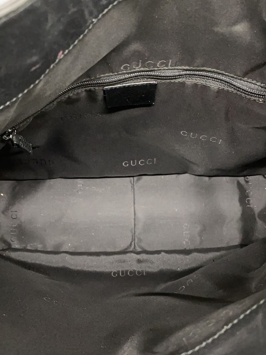 GUCCI Shoulder Bag_Bamboo Rayon BLK 6