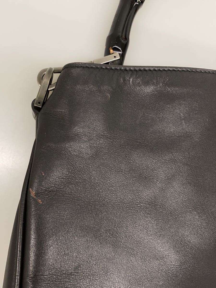 GUCCI Shoulder Bag_Bamboo Rayon BLK 7