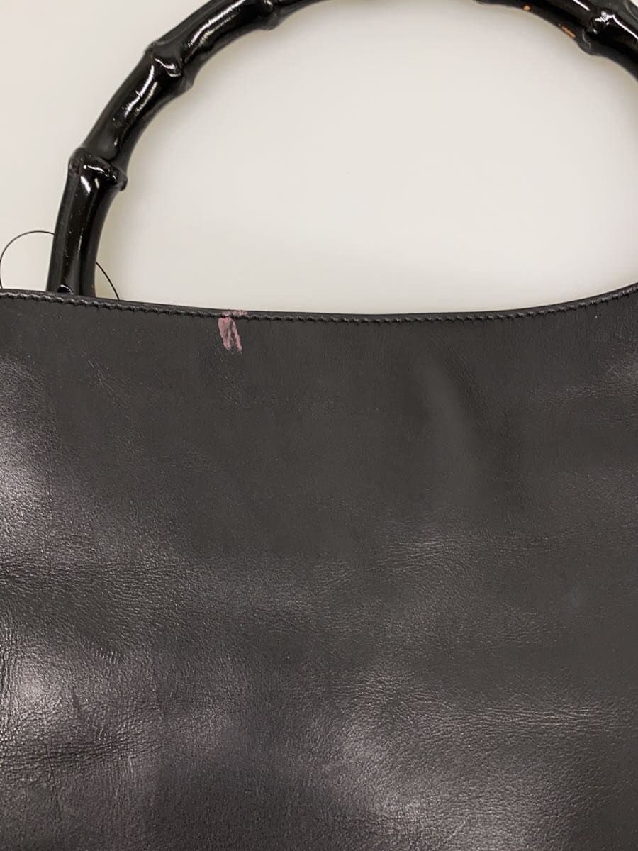 GUCCI Shoulder Bag_Bamboo Rayon BLK 8