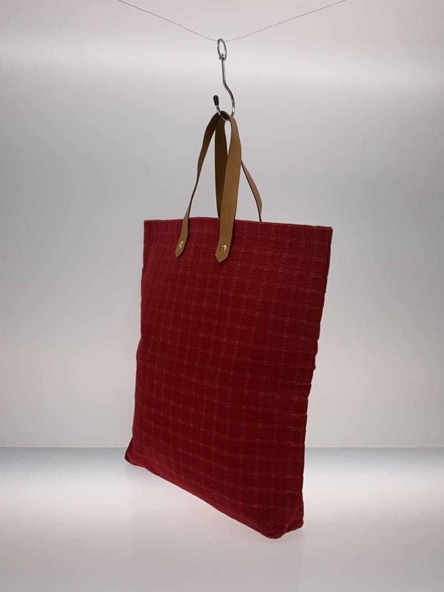 HERMES Amedaba Tote Bag Cotton RED 2