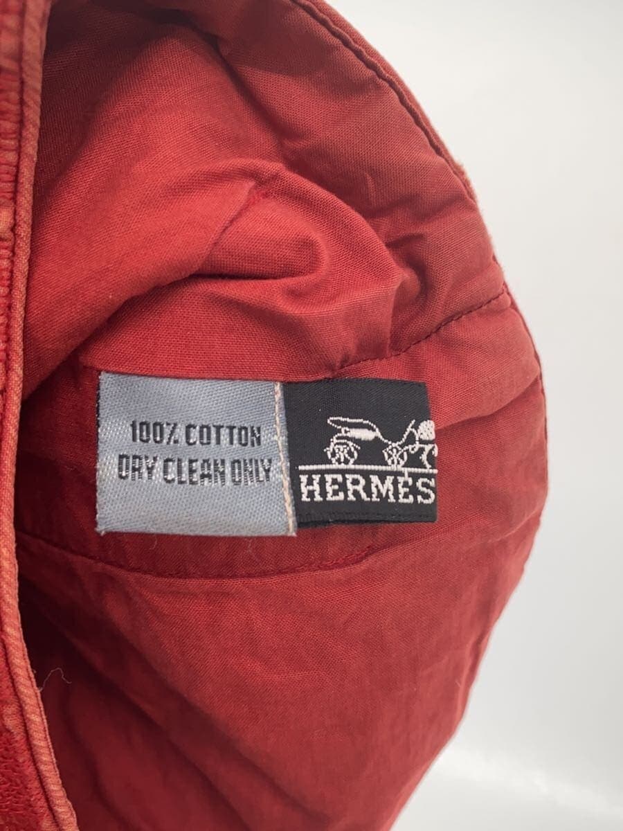 HERMES Amedaba Tote Bag Cotton RED 5