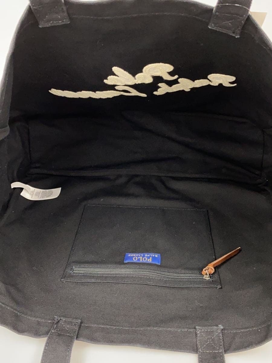 POLO RALPH LAUREN Tote Bag Canvas Black 6