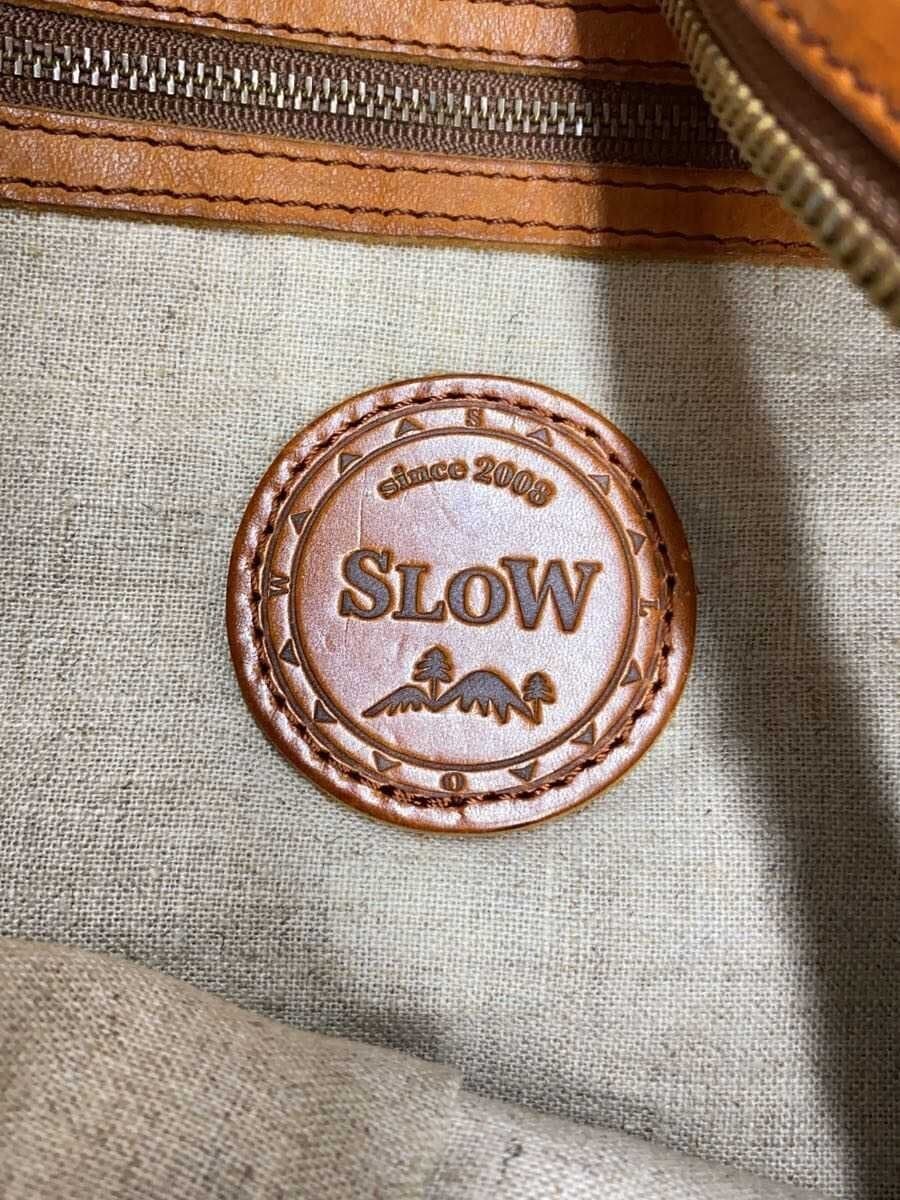 SLOW Tote Bag Leather CML Plain 5