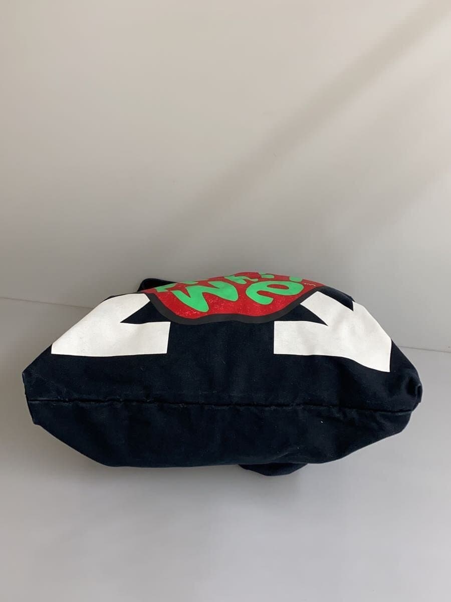 OFF-WHITE Apple Print Tote Bag Canvas BLK 4