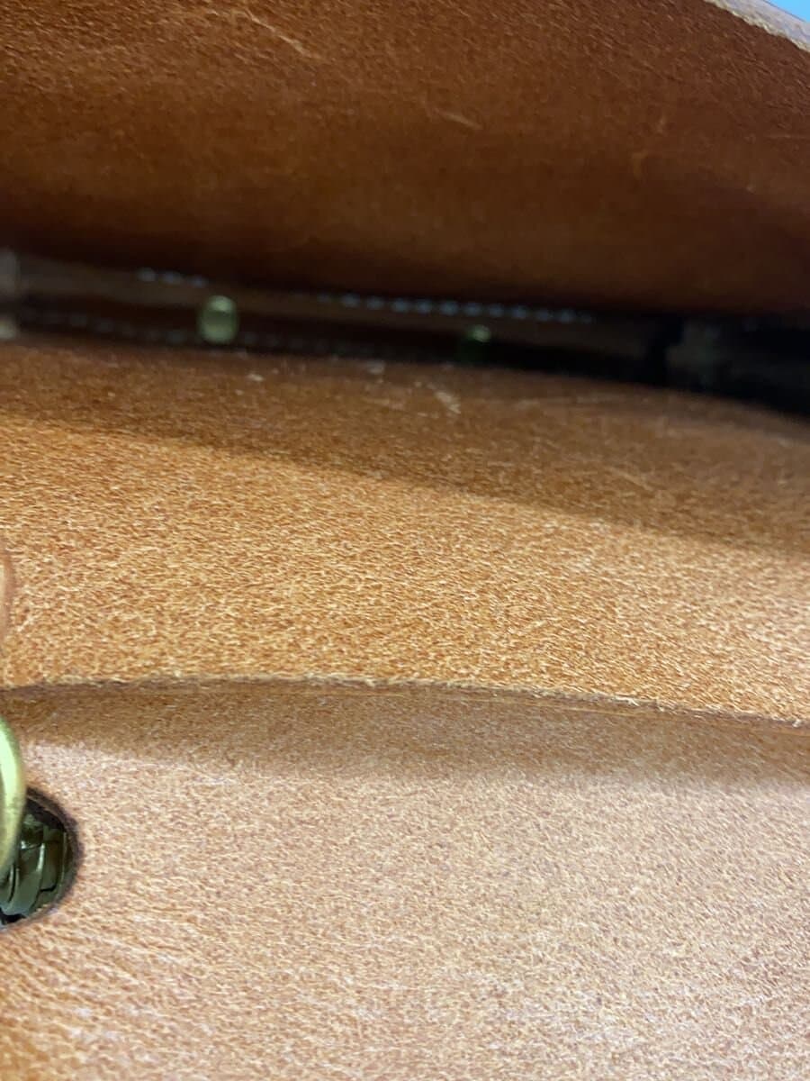 HERZ Vertical 2-Way Body Bag Leather CML Small With Scratches 6