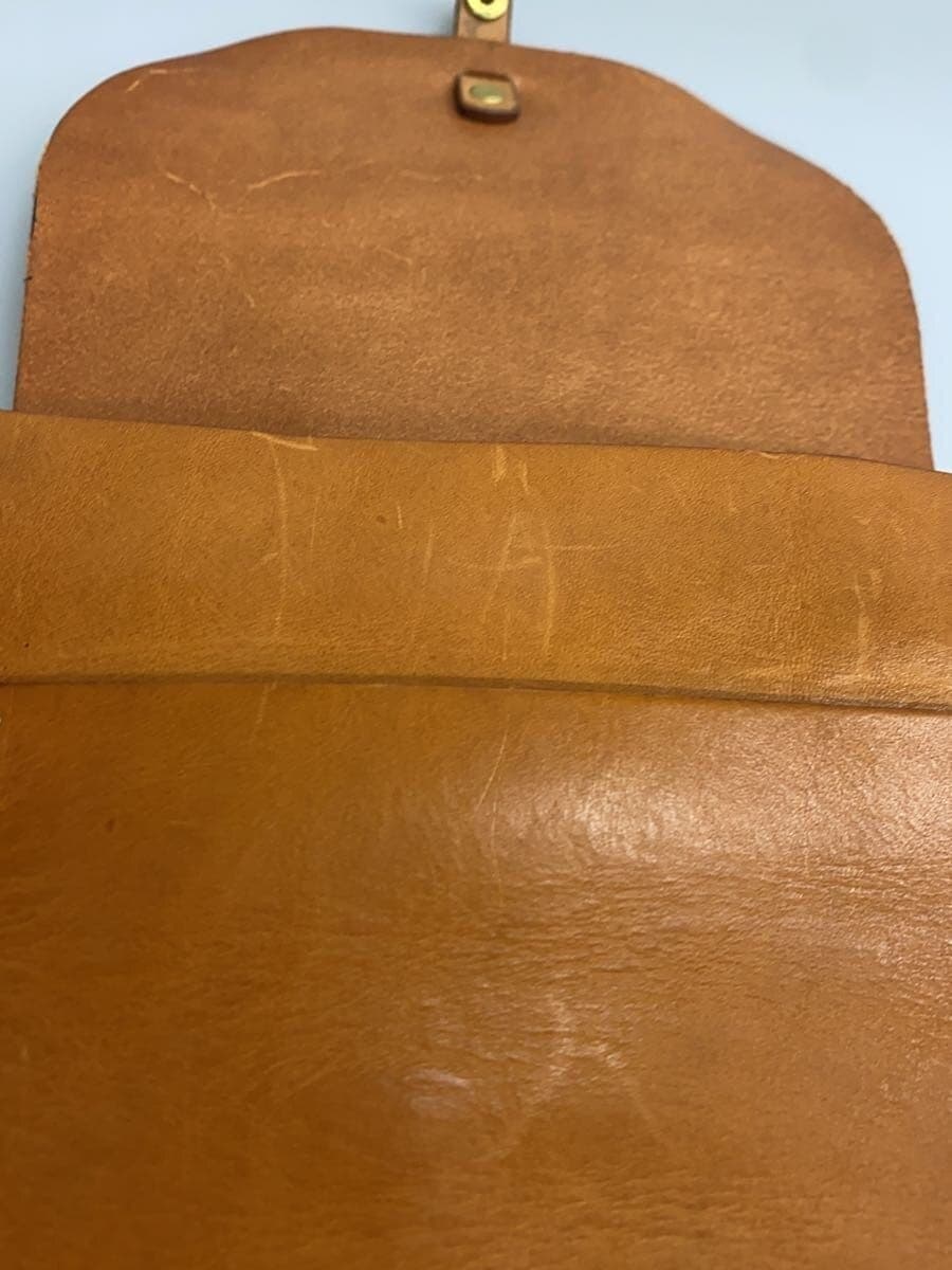 HERZ Vertical 2-Way Body Bag Leather CML Small With Scratches 7