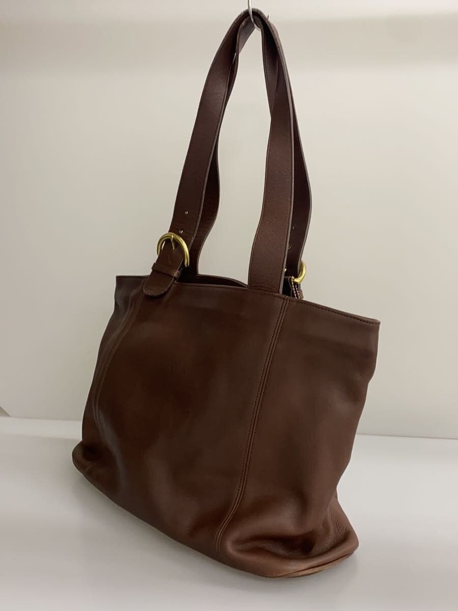 COACH All Do Tote Bag Leather BRW 4155 Handle Damage 2