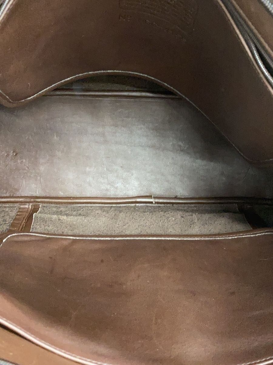 COACH All Do Tote Bag Leather BRW 4155 Handle Damage 6