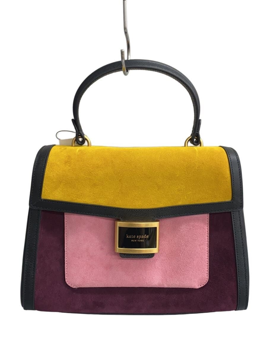 kate spade new york Color Block Suede Medium Top Handbag Leather BRW