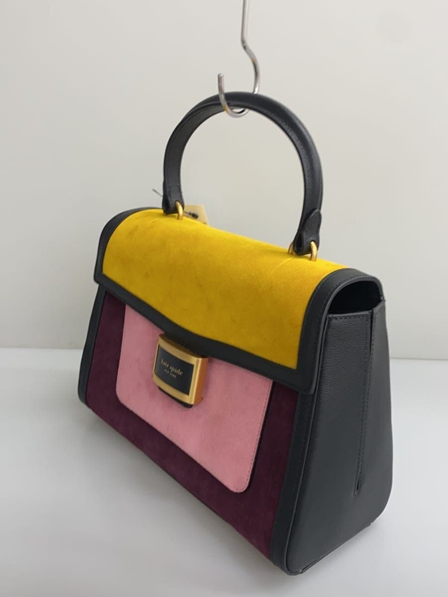 kate spade new york Color Block Suede Medium Top Handbag Leather BRW 2