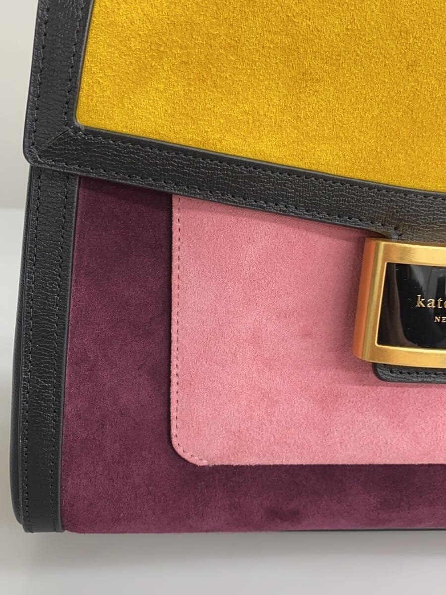 kate spade new york Color Block Suede Medium Top Handbag Leather BRW 7
