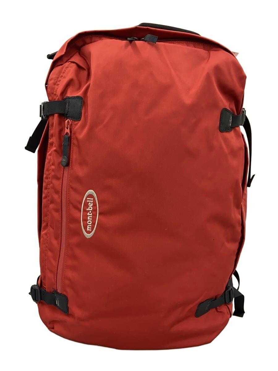 Mont-Bell Backpack Nylon RED Shows signs of wear
