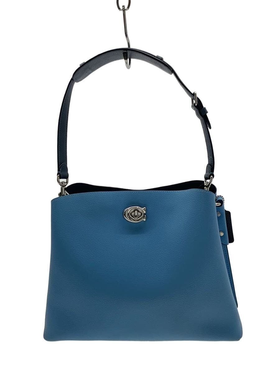 COACH Willow Shoulder Bag_Color Block Leather BLU C2590