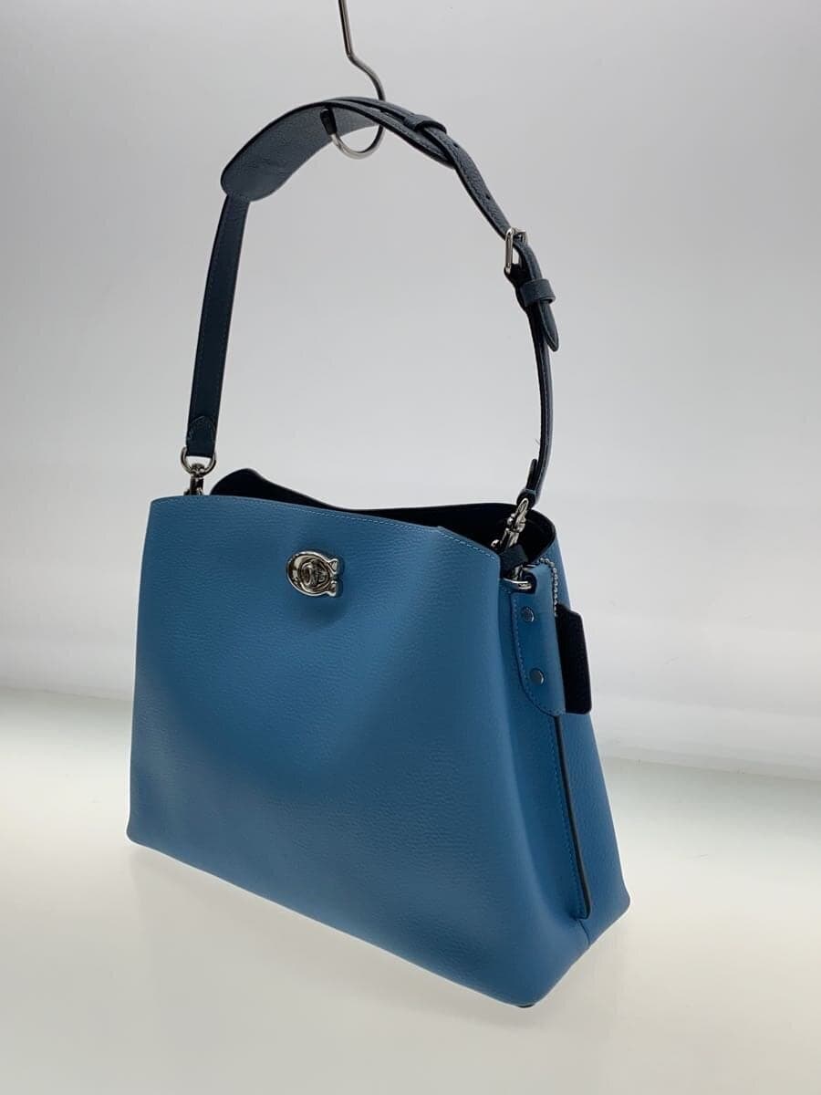 COACH Willow Shoulder Bag_Color Block Leather BLU C2590 2