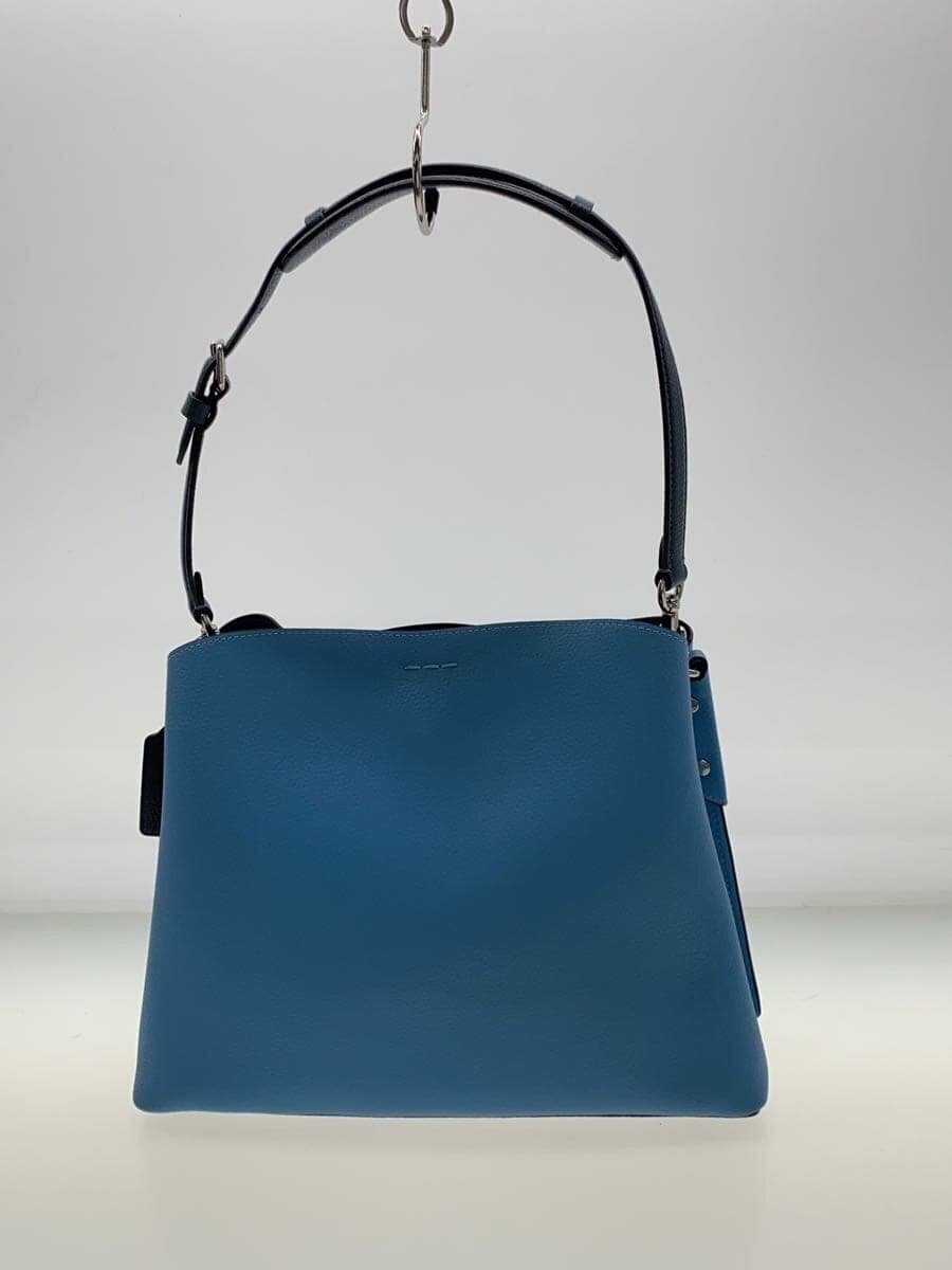 COACH Willow Shoulder Bag_Color Block Leather BLU C2590 3