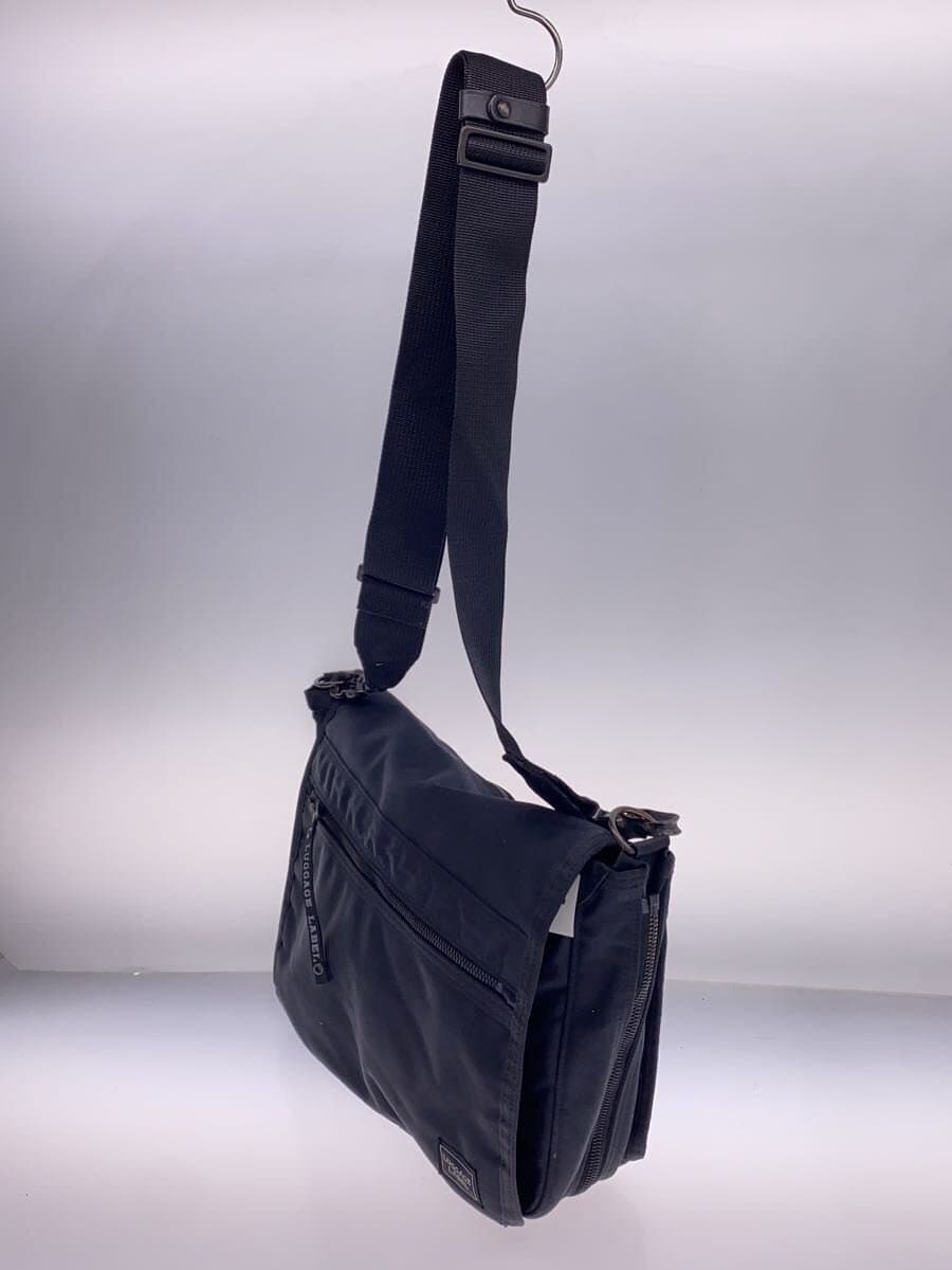 LUGGAGE LABEL Nylon Flap Shoulder Bag Nylon BLK 2