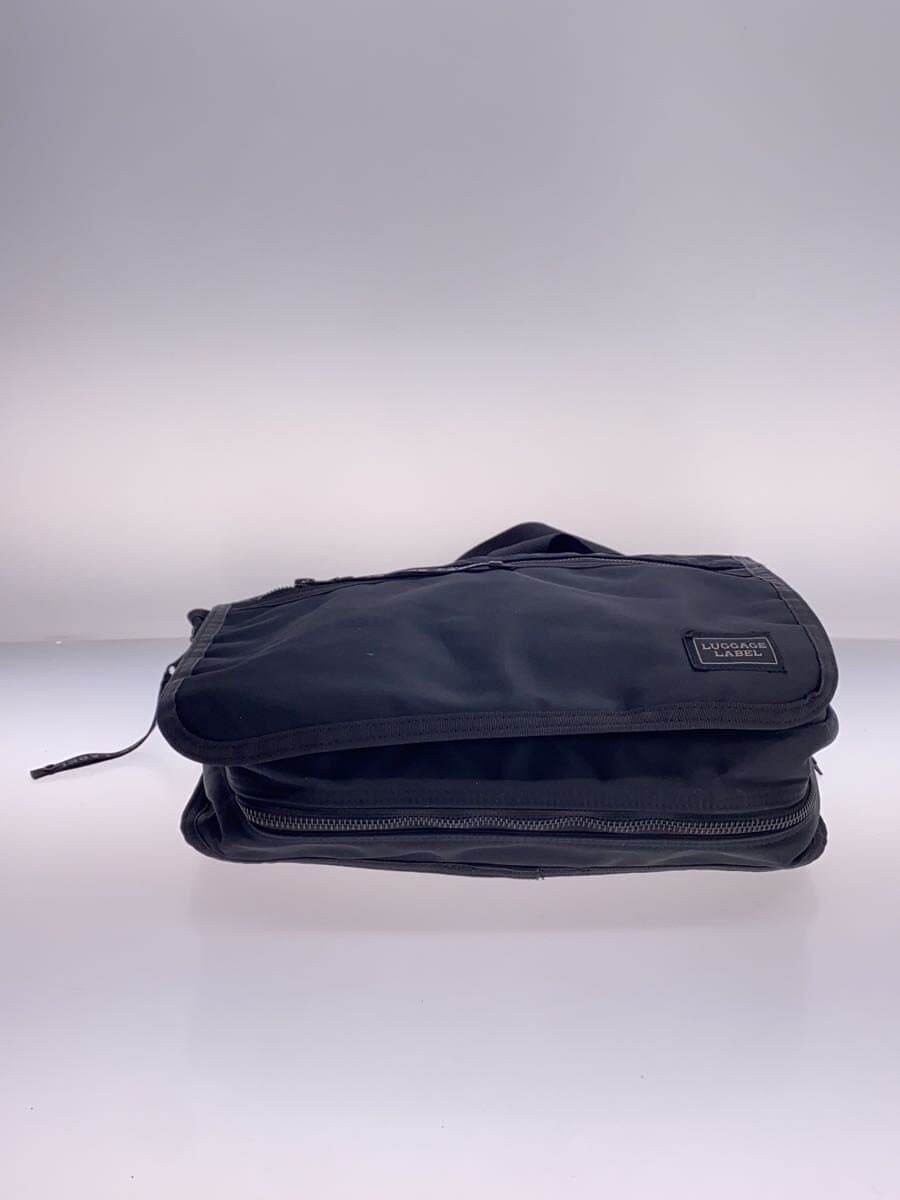 LUGGAGE LABEL Nylon Flap Shoulder Bag Nylon BLK 4