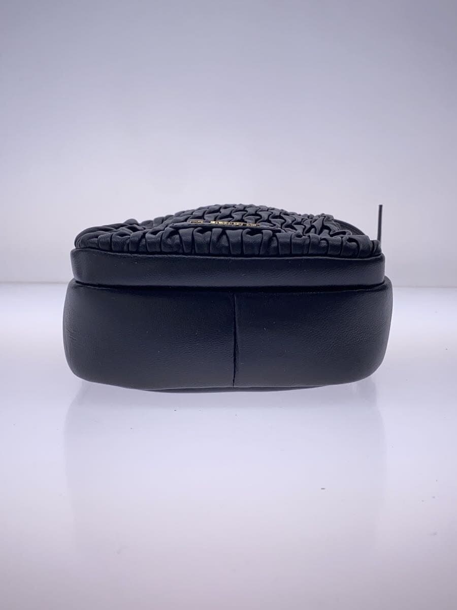 LA BAGAGERIE Random Pleats Shoulder Bag Faux Leather BLK 4