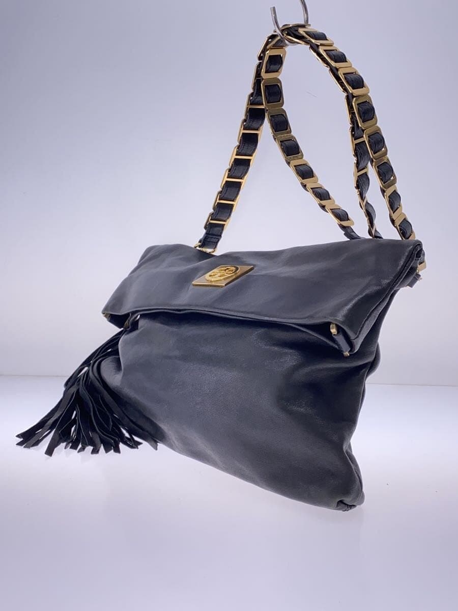 TORY BURCH Chain Shoulder Lambskin Bag Leather BLK 2