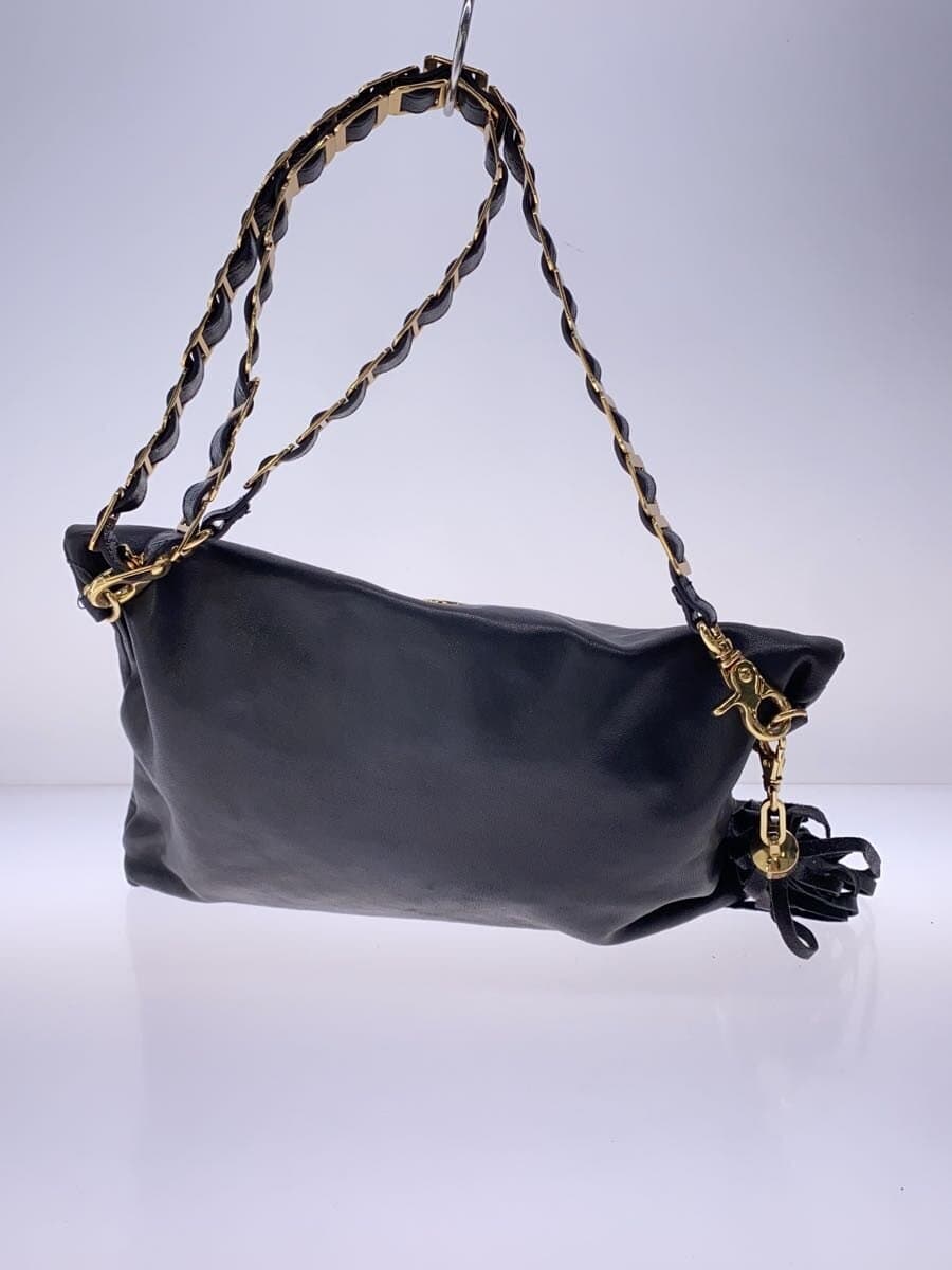 TORY BURCH Chain Shoulder Lambskin Bag Leather BLK 3
