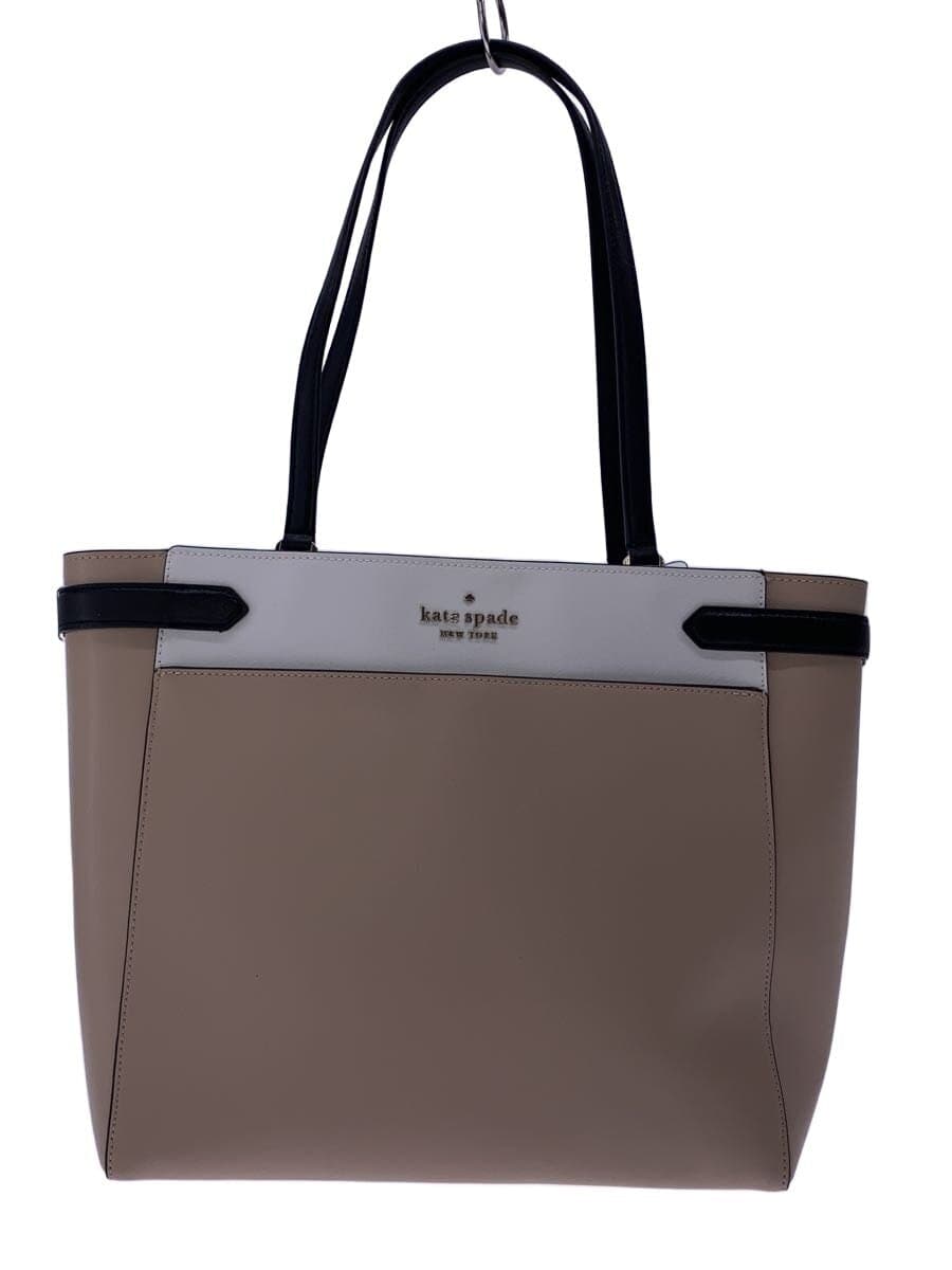 kate spade new york Stacey Tote Bag Leather BEG WKRU7098