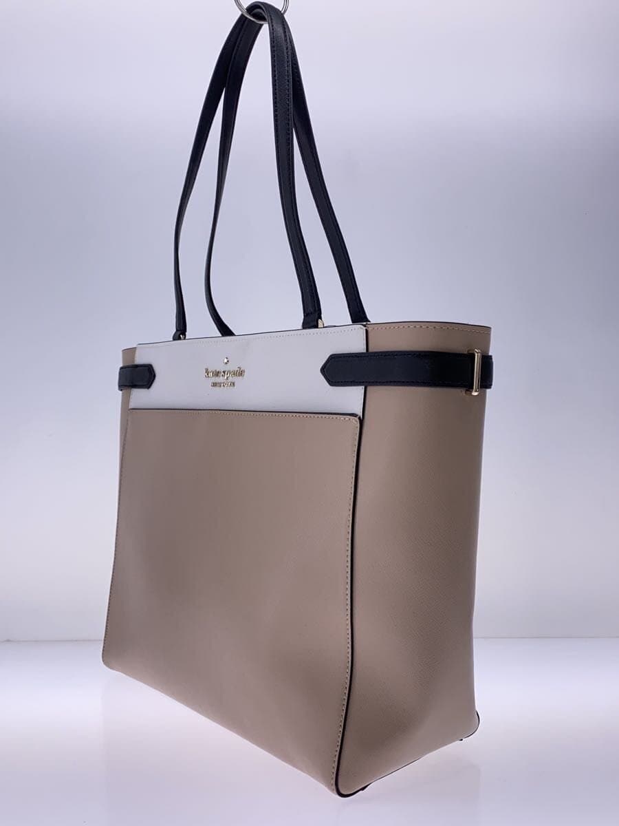 kate spade new york Stacey Tote Bag Leather BEG WKRU7098 2