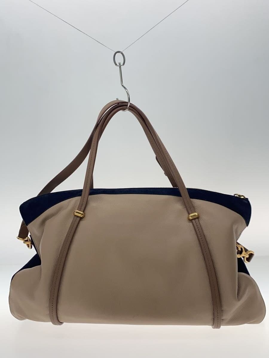 NINA RICCIBALLET Made in Italy Shoulder Bag Leather BEG Solid 3