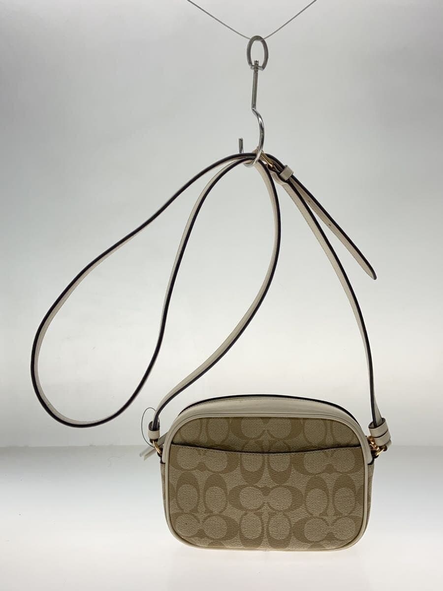 COACH Shoulder Bag Leather BEG All Over Pattern f2266 3