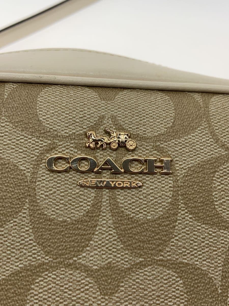 COACH Shoulder Bag Leather BEG All Over Pattern f2266 5