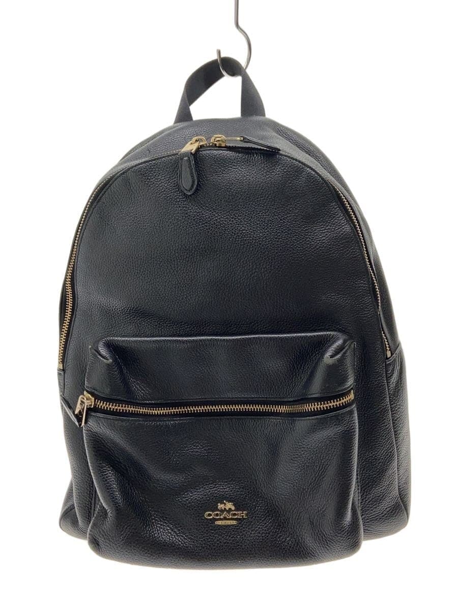 COACH Backpack Leather BLK