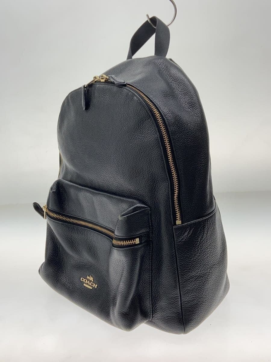 COACH Backpack Leather BLK 2