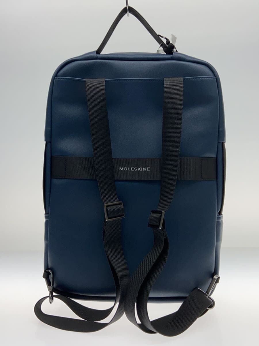 MOLESKINE Backpack Leather BLU 3
