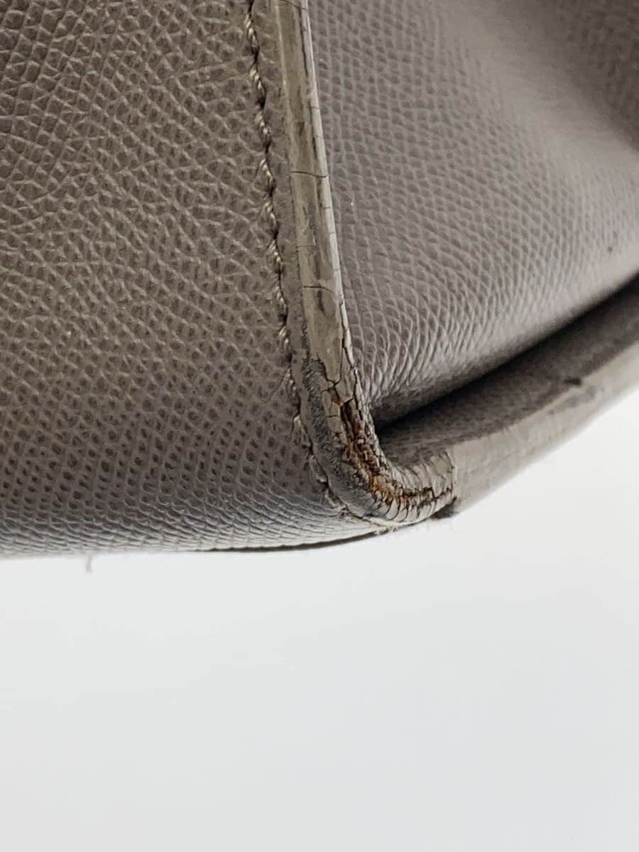 BVLGARI Tote Bag Leather BEG Solid Color 8