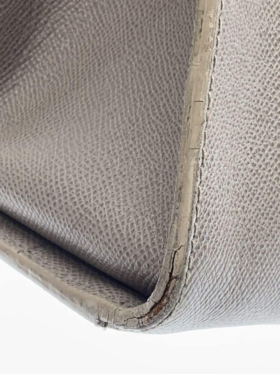 BVLGARI Tote Bag Leather BEG Solid Color 9