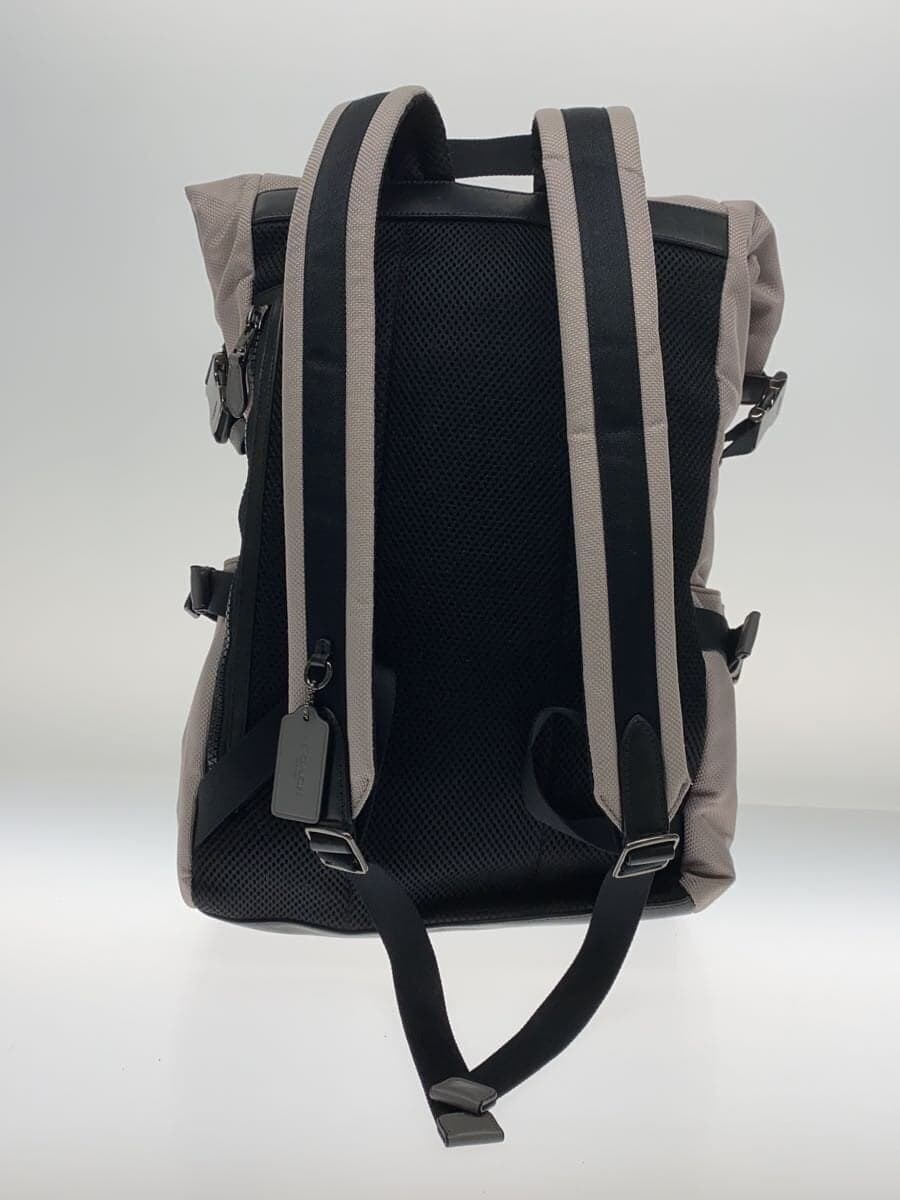 COACH Terrain Roll Top Backpack Burnt Backpack Nylon BEG Solid Color F67312 3