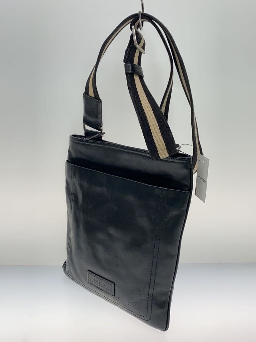 BALLY shoulder bag leather BLK 2