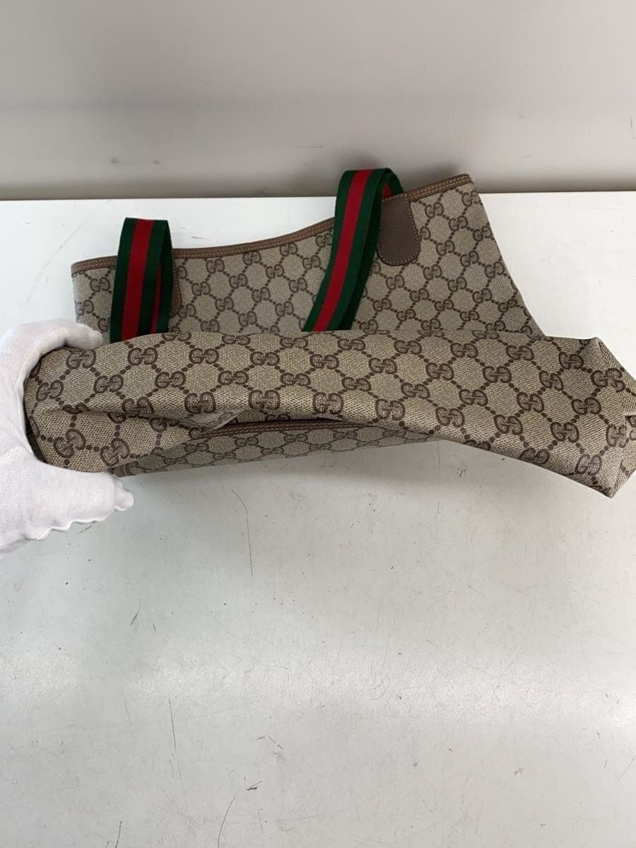 GUCCI Sherry - Line Tote Bag BEG All Over Pattern 4